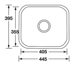 Blanco Germany Undermount Sink, Single Bowl  ( Length 445mm x Width 395mm ) Stainless steel finish
