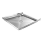 MERCER K SERIES SHOWER TRAYS -304 0.9MM  2 AND 3 SIDE EASY CLEAN 50MM SIDE OUTLET INT STEP POLYBASE