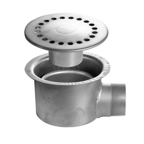 MERCER K SERIES SHOWER TRAYS -304 0.9MM  2 AND 3 SIDE EASY CLEAN 50MM SIDE OUTLET INT STEP POLYBASE