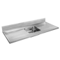 MERCER C4-600 CLASSICLINE SINK BENCH  90MM WASTE  WITH OVERFLOW  PRESSED DRAINER LEFT/RIGHT