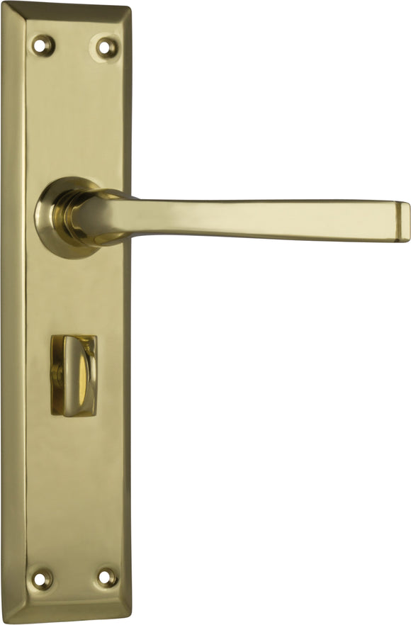 Door Lever Menton Privacy Pair Polished Brass H225xW50xP75mm