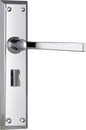 Door Lever Menton Privacy Pair Chrome Plated H225xW50xP75mm