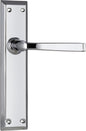 Door Lever Menton Latch Pair Chrome Plated H225xW50xP75mm