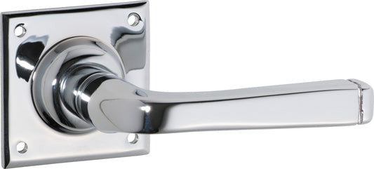 Door Lever Menton Square Rose Pair Chrome Plated H60xW60xP70mm