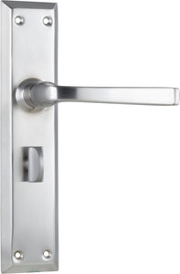Door Lever Menton Privacy Pair Satin Chrome H225xW50xP75mm