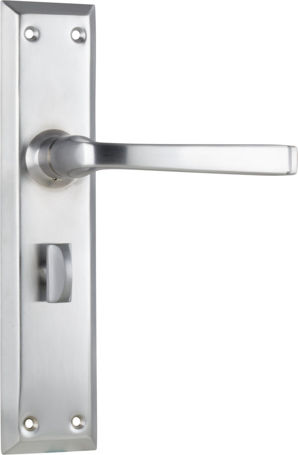 Door Lever Menton Privacy Pair Satin Chrome H225xW50xP75mm