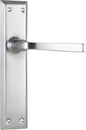 Door Lever Menton Latch Pair Satin Chrome H225xW50xP75mm