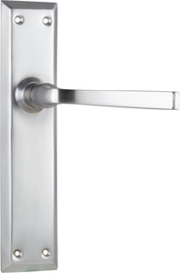 Door Lever Menton Latch Pair Satin Chrome H225xW50xP75mm