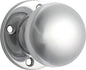 Door Knob Retro Fit Round Rose Pair Chrome Plated D54xP59mm BP60mm