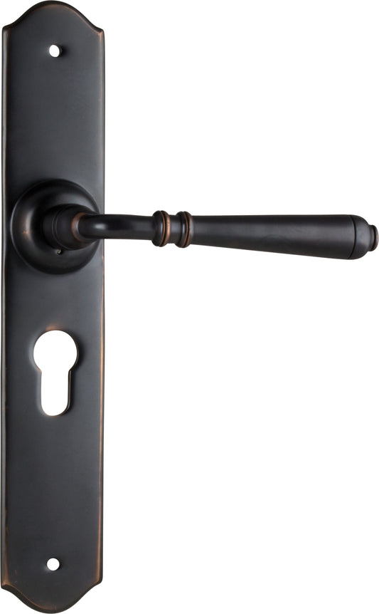 Door Lever Reims Euro Pair Antique Copper H240xW40xP70mm
