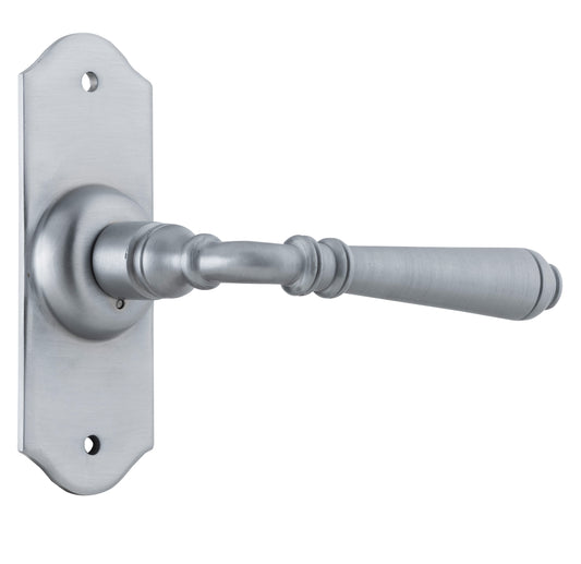 Door Lever Reims Latch Pair Satin Chrome H110xW40xP70mm