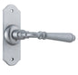 Door Lever Reims Latch Pair Satin Chrome H110xW40xP70mm