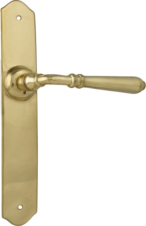Door Lever Reims Latch Pair Polished Brass H240xW40xP70mm