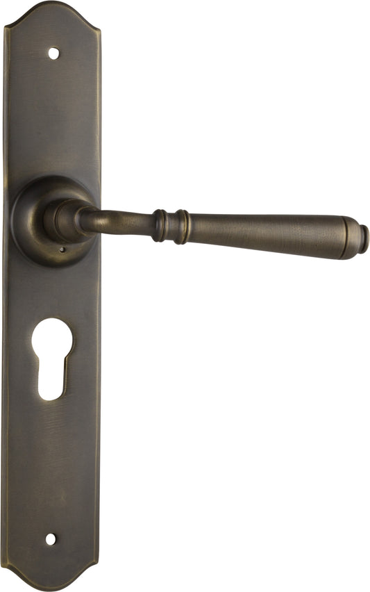 Door Lever Reims Euro Pair Antique Brass H240xW40xP70mm