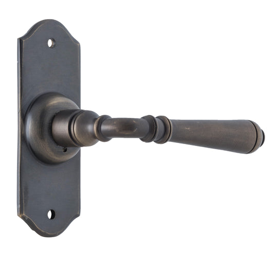 Door Lever Reims Latch Pair Antique Brass H110xW43xP70mm
