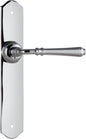Door Lever Reims Latch Pair Chrome Plated H240xW40xP70mm