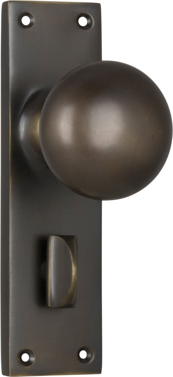 Door Knob Victorian Privacy Pair Antique Brass H152xW42xP75mm