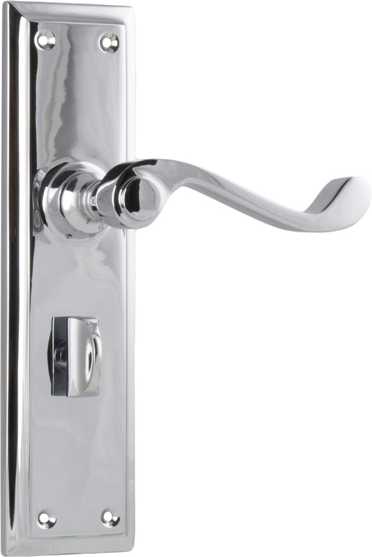 Door Lever Milton Privacy Pair Chrome Plated H200xW50xP68mm
