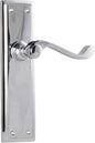 Door Lever Milton Latch Pair Chrome Plated H200xW50xP68mm