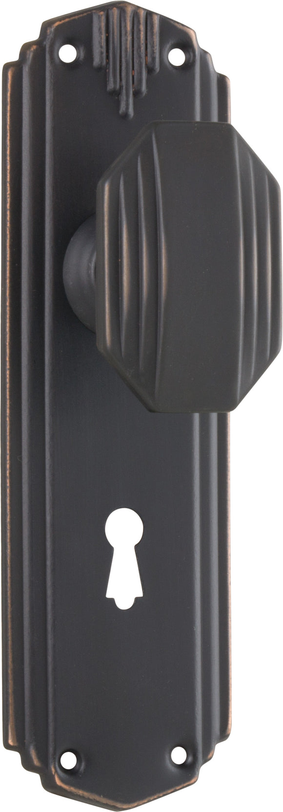 Door Knob Napier Art Deco Lock Pair Antique Copper H178xW54xP50mm