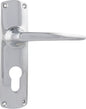 Door Lever Retro Euro Pair Chrome Plated H150xW40xP57mm