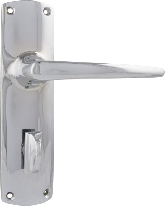 Door Lever Retro Privacy Pair Chrome Plated H150xW40xP57mm