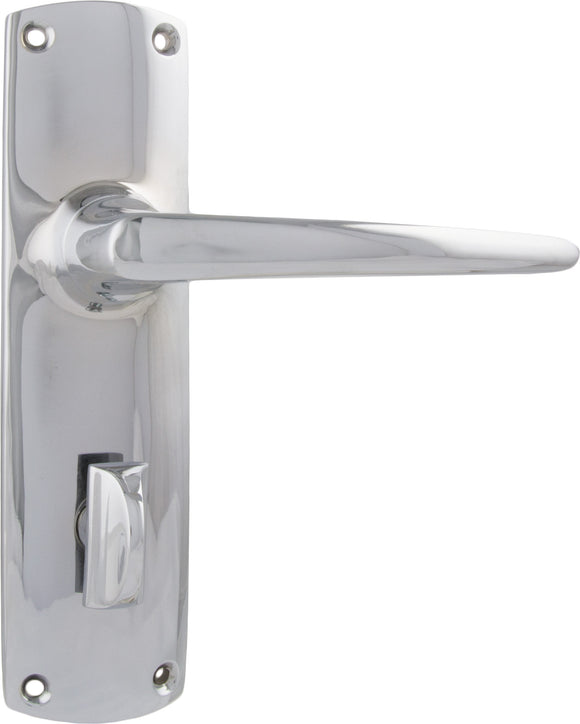 Door Lever Retro Privacy Pair Chrome Plated H150xW40xP57mm