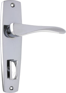 Door Lever Mid Century Privacy Pair Chrome Plated H145xW35xP47mm