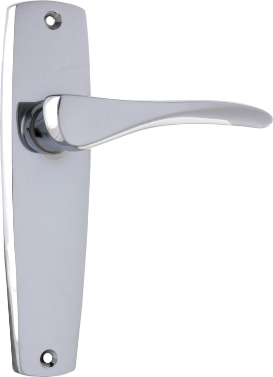 Door Lever Mid Century Latch Pair Chrome Plated H145xW35xP47mm
