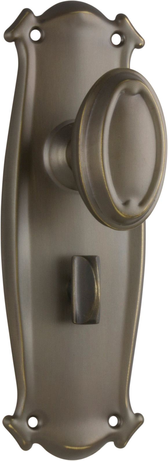 Door Knob Bungalow Privacy Pair Antique Brass H197xW68xP60mm
