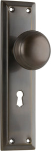 Door Knob Richmond Lock Pair Antique Brass H200xW50xP62mm