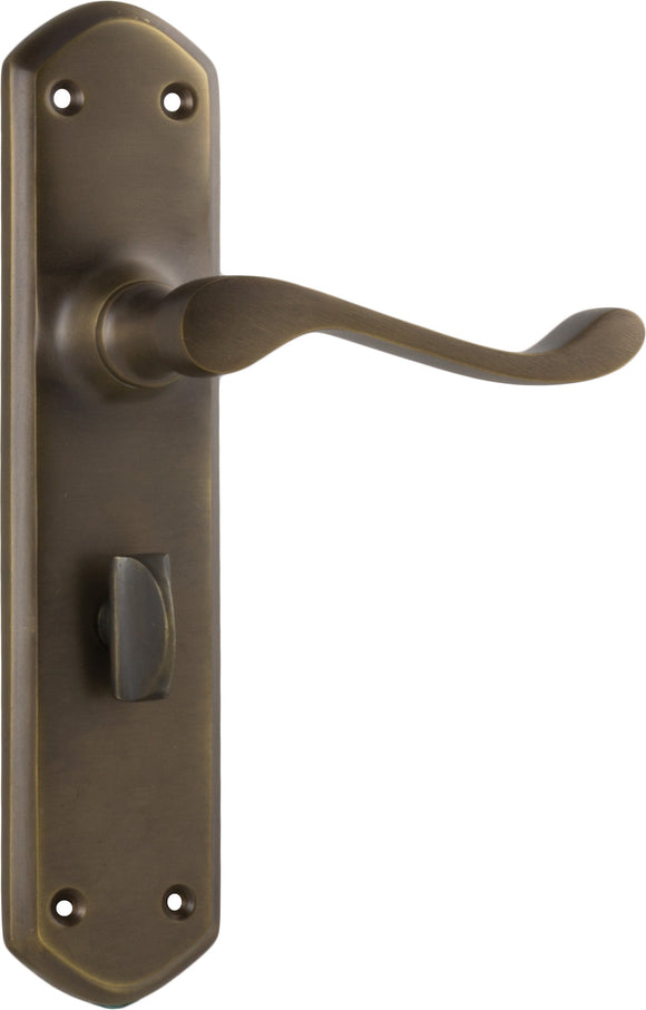 Door Lever Windsor Privacy Pair Antique Brass H200xP60xW45mm