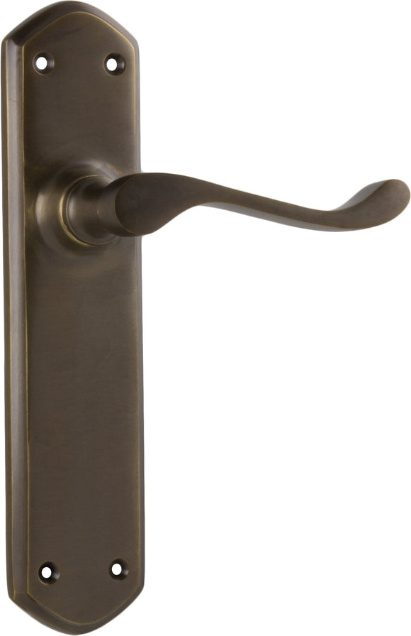 Door Lever Windsor Latch Pair Antique Brass H200xP60xW45mm