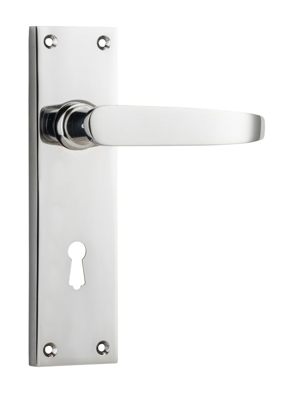Door Lever Balmoral Lock Pair Chrome Plated H156xW42xP46mm