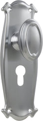 Door Knob Bungalow Euro Pair Satin Chrome H197xW68xP60mm
