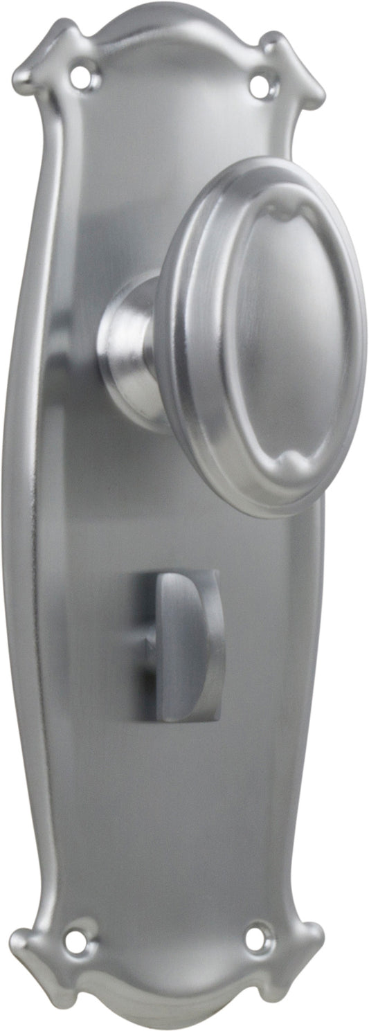 Door Knob Bungalow Privacy Pair Satin Chrome H197xW68xP60mm