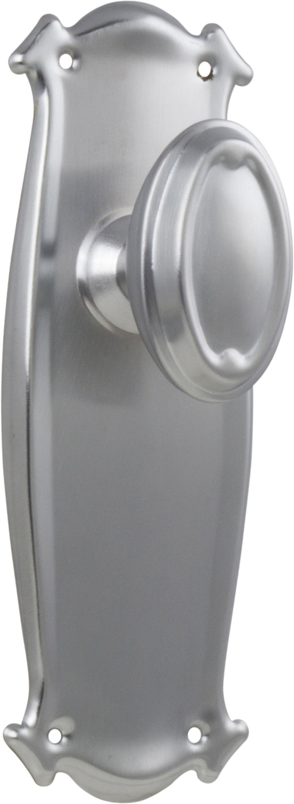 Door Knob Bungalow Latch Pair Satin Chrome H197xW68xP60mm