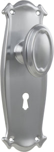 Door Knob Bungalow Lock Pair Satin Chrome H197xW68xP60mm