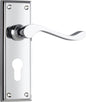 Door Lever Camden Euro Pair Chrome Plated H152xW50xP60mm