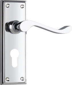 Door Lever Camden Euro Pair Chrome Plated H152xW50xP60mm