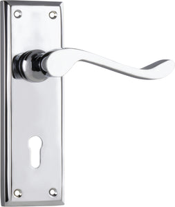 Door Lever Camden Lock Pair Chrome Plated H152xW50xP60mm