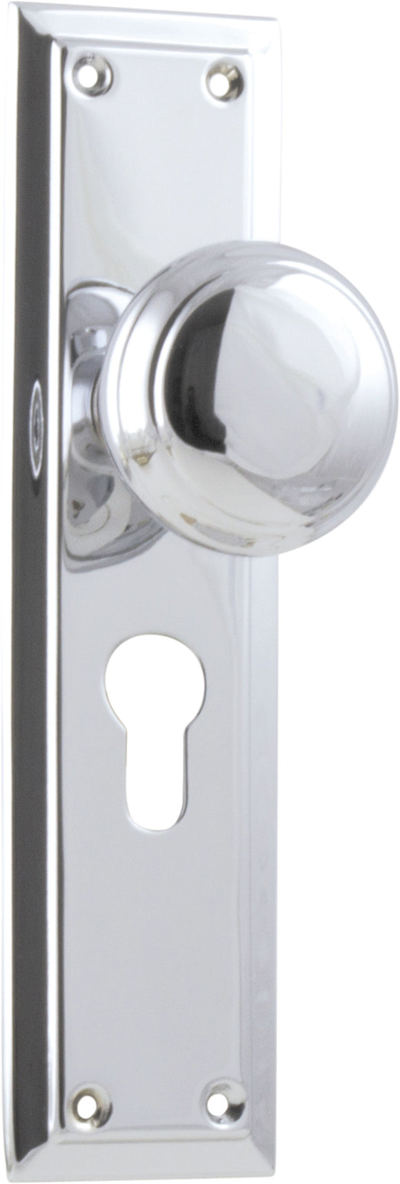 Door Knob Richmond Euro Pair Chrome Plated H200xW50xP62mm