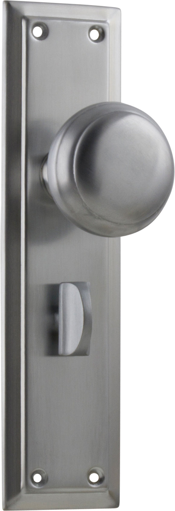 Door Knob Richmond Privacy Pair Satin Chrome H200xW50xP62mm