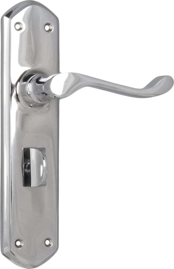 Door Lever Windsor Privacy Pair Chrome Plated H200xP60xW45mm