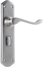 Door Lever Windsor Privacy Pair Satin Chrome H200xP60xW45mm