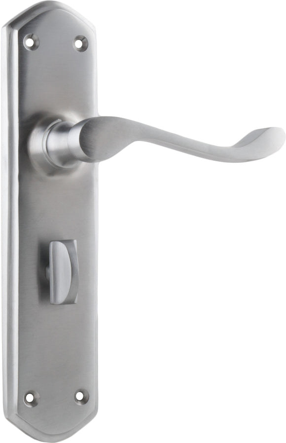 Door Lever Windsor Privacy Pair Satin Chrome H200xP60xW45mm