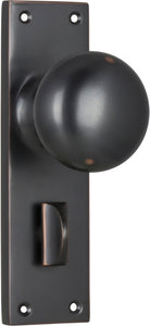 Door Knob Victorian Privacy Pair Antique Copper H152xW42xP75mm