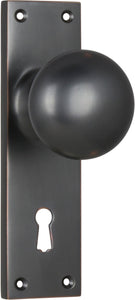 Door Knob Victorian Lock Pair Antique Copper H152xW42xP75mm