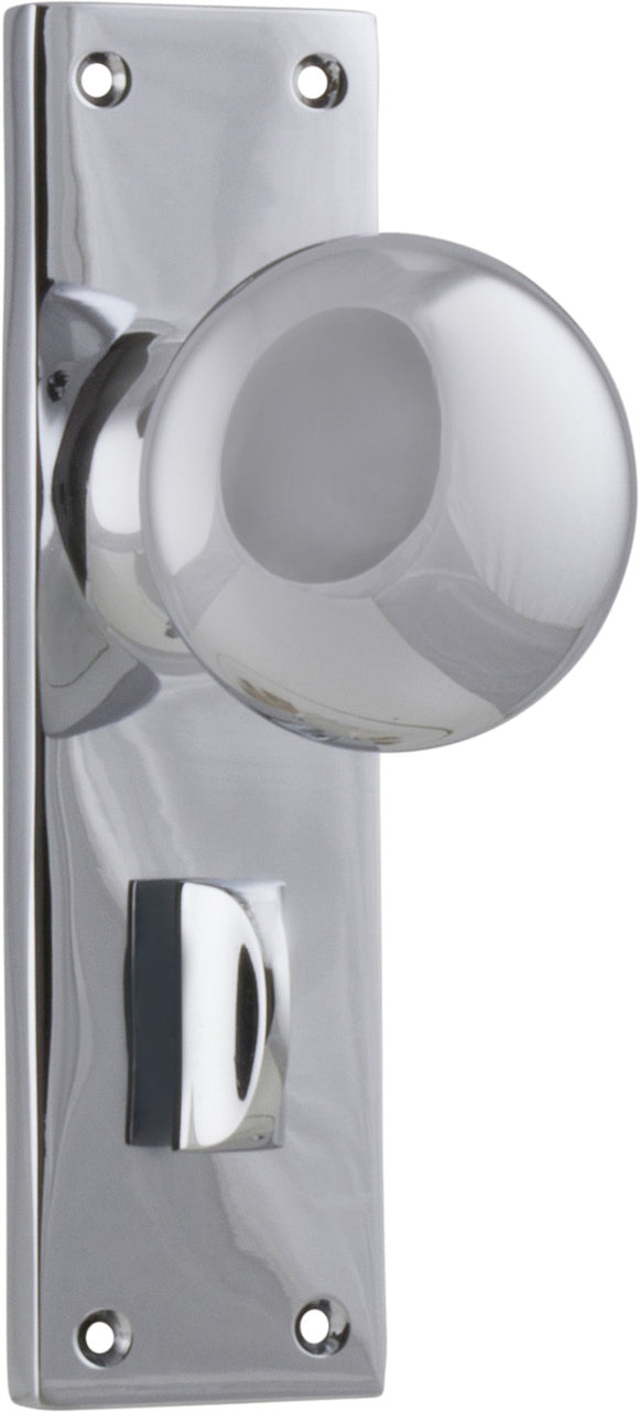 Door Knob Victorian Privacy Pair Chrome Plated H152xW42xP75mm
