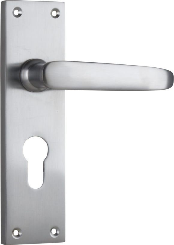 Door Lever Balmoral Euro Pair Satin Chrome H156xW42xP46mm